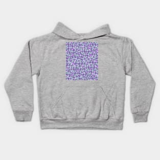 Purple and Grey Geometric Pattern Kids Hoodie